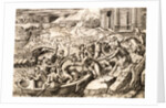 Helen Carried Off by the Trojan Warriors, attributed to Marcantonio Raimondi by Marcantonio Raimondi