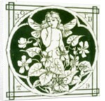 Winged nymph and violets by C. O. Murray