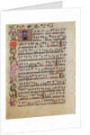 Leaf from an Antiphoner. Netherlands, early 16th century by Unknown