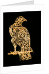 Emblem for a Standard in the form of a calligraphic falcon on a perch. Delhi, India , 17th century A.D. by Unknown