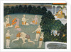 Wrestlers watched by a Prince by Unknown
