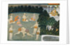 Wrestlers watched by a Prince by Unknown