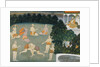 Wrestlers watched by a Prince by Unknown