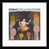 Goda Raga seated holding a vina in a grove by Unknown