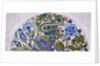 Dish design with Persian foliage, snake and lion by William De Morgan