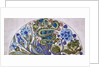 Dish design with Persian foliage, snake and lion by William De Morgan