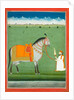 Groom holding a saddled horse. Punjab Plains, Pakistan, mid-19th century by Unknown