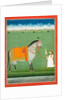 Groom holding a saddled horse. Punjab Plains, Pakistan, mid-19th century by Unknown