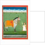 Groom holding a saddled horse. Punjab Plains, Pakistan, mid-19th century by Unknown
