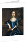 Portrait of a young girl wearing a scoop-necked dress by Unknown