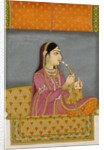 A Lady smoking a Huqqa by Unknown