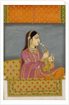 A Lady smoking a Huqqa by Unknown