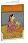 A Lady smoking a Huqqa by Unknown