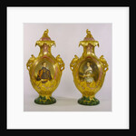 Portraits of Queen Victoria and Prince Albert on a pair of vases. Stoke-on-Trent, Manchester, England, mid-19th century by Unknown