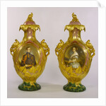 Portraits of Queen Victoria and Prince Albert on a pair of vases. Stoke-on-Trent, Manchester, England, mid-19th century by Unknown