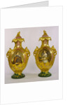 Portraits of Queen Victoria and Prince Albert on a pair of vases. Stoke-on-Trent, Manchester, England, mid-19th century by Unknown