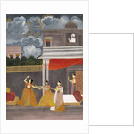 A Lady being brought in from a storm by Unknown