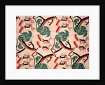 Horsemen and trees furnishing fabric by F. Gregory Brown