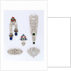Five Art Deco brooches by Unknown