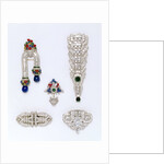 Five Art Deco brooches by Unknown