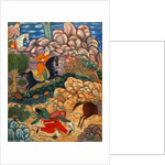 Hamza killing a tiger by Unknown