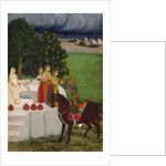 A Prince receiving water from women at a well by Unknown