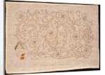 Unfinished embroidery kit with floral design by Mary Morris