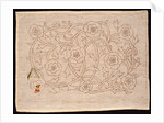 Unfinished embroidery kit with floral design by Mary Morris