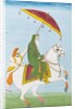 Raja Dhian Singh on horseback by Unknown