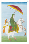 Raja Dhian Singh on horseback by Unknown