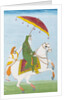 Raja Dhian Singh on horseback by Unknown