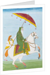 Raja Dhian Singh on horseback by Unknown