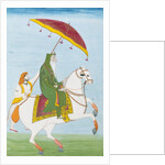 Raja Dhian Singh on horseback by Unknown