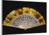 Fan with yellow pansies by Ronot-Tutin