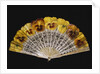 Fan with yellow pansies by Ronot-Tutin