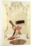 Sketch depicting North American Indian artefacts, Charles Hamilton Smith. England, 19th century by Charles Hamilton Smith