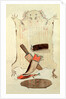 Sketch depicting North American Indian artefacts, Charles Hamilton Smith. England, 19th century by Charles Hamilton Smith
