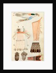 Sketch depicting North American Indian artefacts, Charles Hamilton Smith. England, 19th century by Charles Hamilton Smith