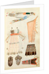 Sketch depicting North American Indian artefacts, Charles Hamilton Smith. England, 19th century by Charles Hamilton Smith