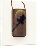 Inro depicting Crows Under Full Moon by Unknown