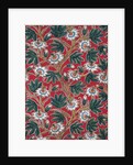 Textile sample with passion flowers by Richard Ovey
