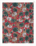 Textile sample with passion flowers by Richard Ovey