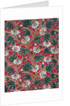 Textile sample with passion flowers by Richard Ovey