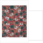 Textile sample with passion flowers by Richard Ovey