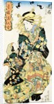 Courtesan Hanaogi of Ogi-ya by Utagawa Kunisada