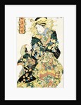 Courtesan Hanaogi of Ogi-ya by Utagawa Kunisada