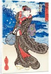 By KunisadaActor with a view of Tamagawa by UTAGAWA KUNISADA I