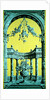 Pillar and Arch style floral archway depicted on wallpaper by Unknown
