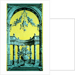 Pillar and Arch style floral archway depicted on wallpaper by Unknown