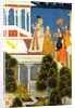 Raja Jagat Singh II walking with ladies on the Palace roof at Udaipur. India, mid-18th century by Unknown